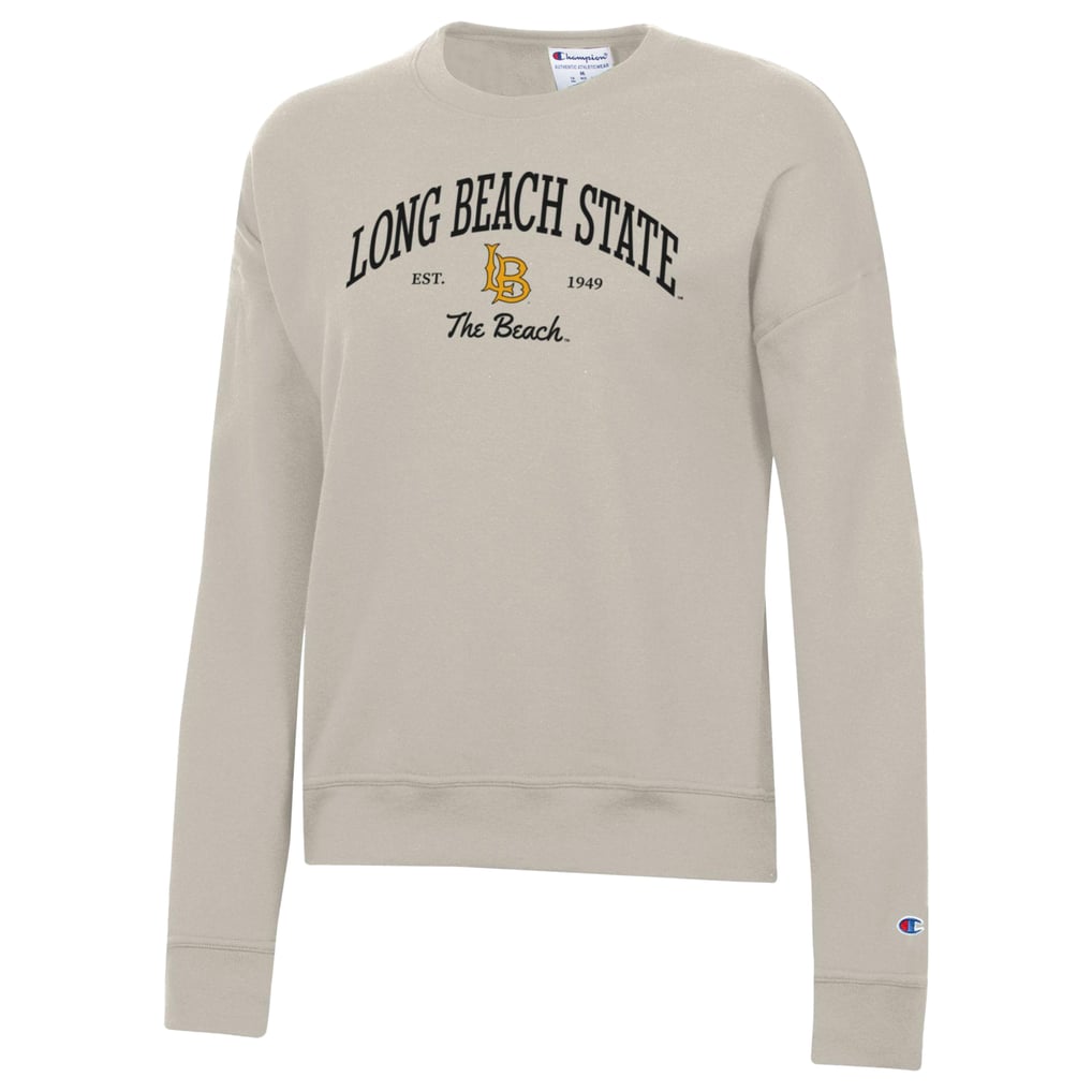  Cal State Long Beach The Beach Champion Women's Powerblend Pullover Sweatshirt - Oatmeal